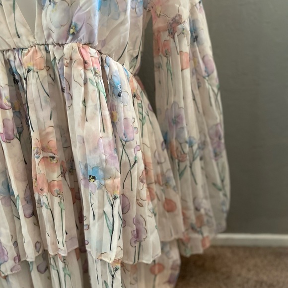 NWT - Pastel Floral Mini Dress - Picture 3 of 6